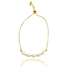Pulsera Perla De Río Veneciana Enchapado Oro 18K Adaptable 1