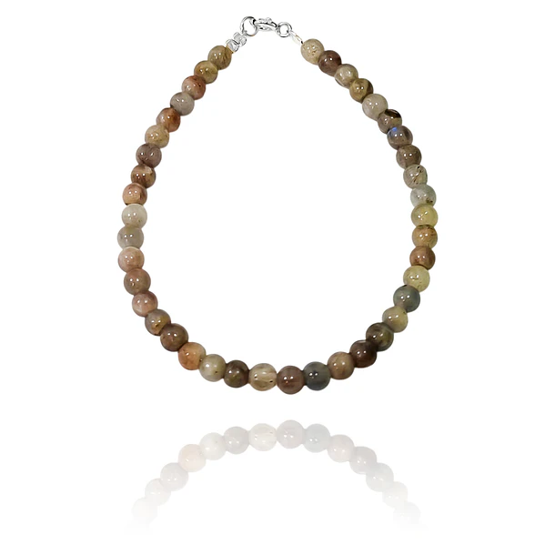 Pulsera Labradorita 4mm Plata Fina 925 1