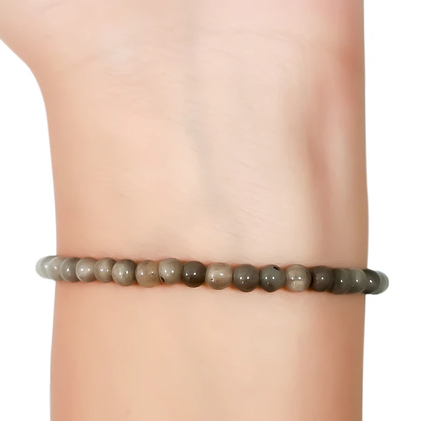 Pulsera Labradorita 4mm Plata Fina 925 2