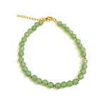 Pulsera Jade 4mm Bolita Enchapado Oro 18K 3
