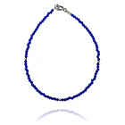 Pulsera Cristal Azul Bolita Plata Fina 925 1