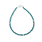 Pulsera Cristal Verde Petróleo Bolita Plata Fina 925 3