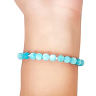 Pulsera Jade Azul Facetado 6mm Plata Fina 925 2