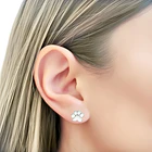 Aros Huella Micro Circón Plata Fina 925 2