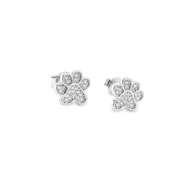 Aros Huella Micro Circón Plata Fina 925 3