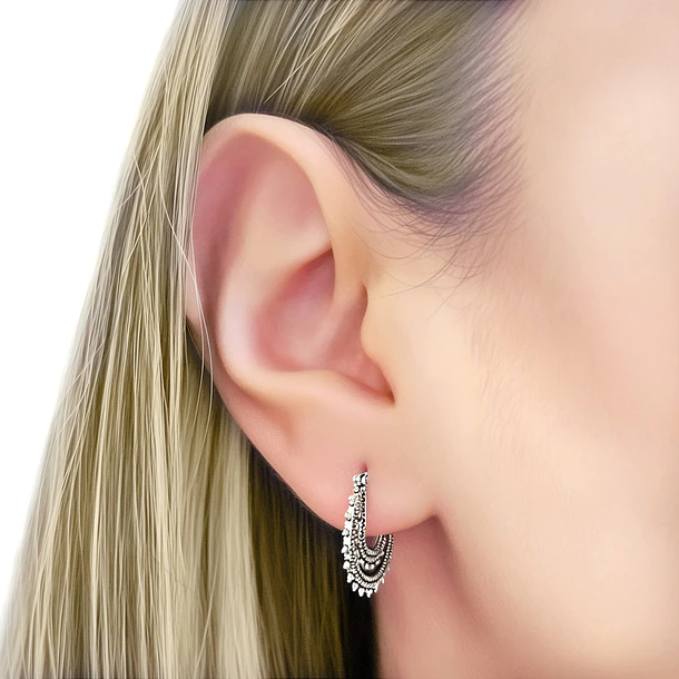 Aros Argolla Triana Plata Fina 925