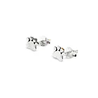 Aros Huella Perro Mini Plata Fina 925 3