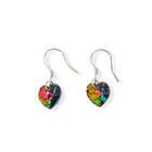 Aros Corazón Cristal Austríaco Vitrail Gancho Plata Fina 925 3