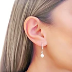 Aros Argolla Perla Shellpearl 6mm Plata Fina 925 2