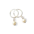 Aros Argolla Perla Shellpearl 6mm Plata Fina 925 3
