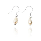 Aros Gota Shellpearl 10mm Gancho Plata Fina 925 1