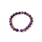 Pulsera Amatista 8mm Facetada Plata Fina 925 1