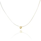 Collar Invisible Punto De Luz 6mm Enchapado Oro 18K 1