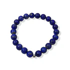 Pulsera Lapislázuli 8mm Bola Elasticada 3