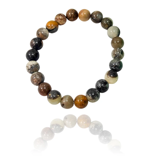 Pulsera Jaspe Picasso 8mm Elasticada 1