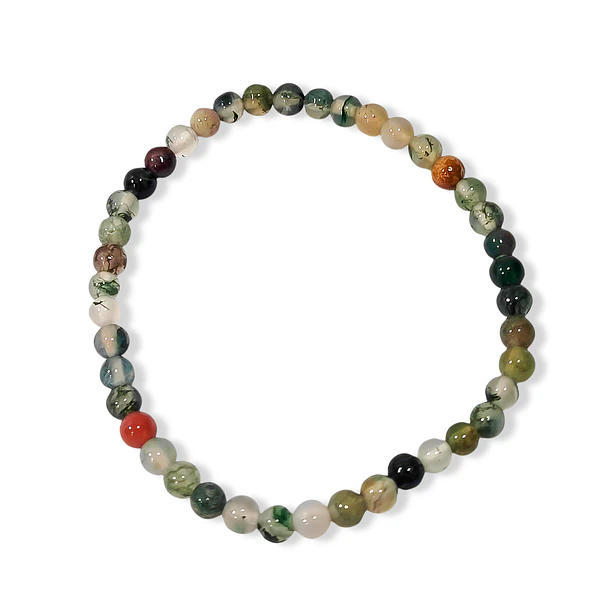 Pulsera Ágata De La India 4mm Elasticada 3