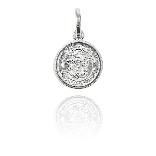 Colgante Medalla San Miguel Árcangel 12mm Plata Fina 925 1