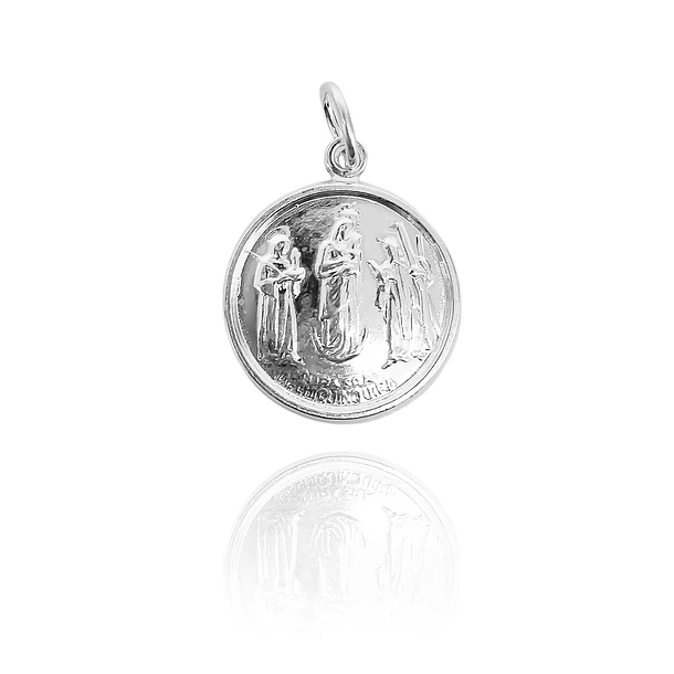 Colgante Medalla Nuestra Señora De Chiquinquira 18mm Plata Fina 925 1