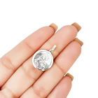 Colgante Medalla Sagrado Corazón 16mm Plata Fina 925 2