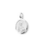 Colgante Medalla Sagrado Corazón 16mm Plata Fina 925 4