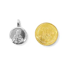 Colgante Medalla Sagrado Corazón 16mm Plata Fina 925 5