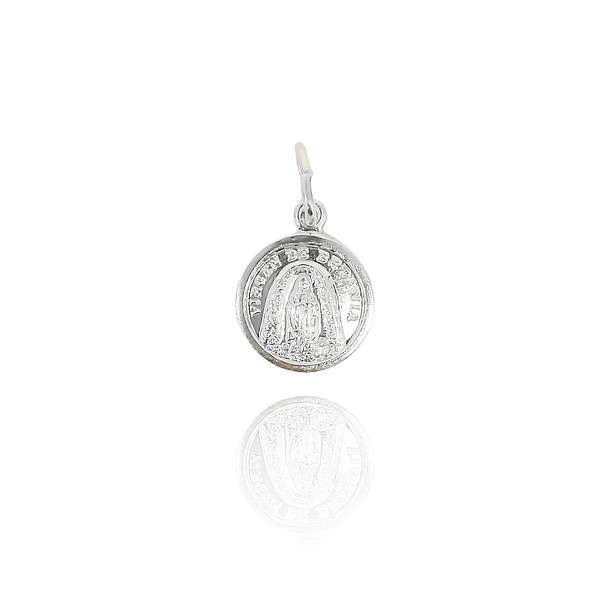 Colagante Medalla Virgen De Betania 10mm Plata Fina 925