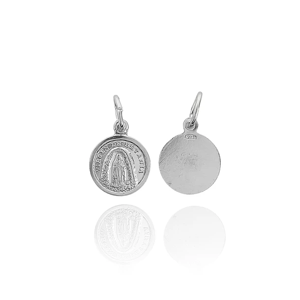 Colagante Medalla Virgen De Betania 10mm Plata Fina 925 3