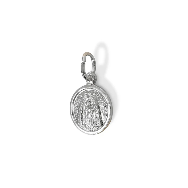 Colagante Medalla Virgen De Betania 10mm Plata Fina 925 4
