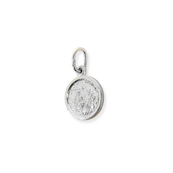 Colgante Medalla Santisima Trinidad 10mm Plata Fina 925 4