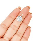 Colgante Medalla Santisima Trinidad 10mm Plata Fina 925 2