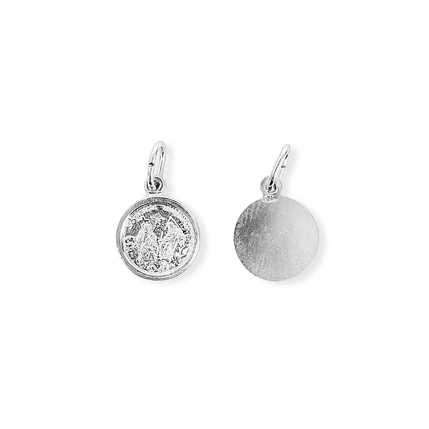 Colgante Medalla Santisima Trinidad 10mm Plata Fina 925 3