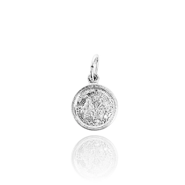 Colgante Medalla Santisima Trinidad 10mm Plata Fina 925 1