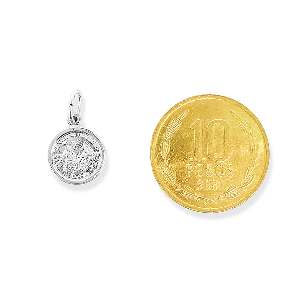 Colgante Medalla Santisima Trinidad 10mm Plata Fina 925 5