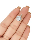 Colgante Medalla San Judas Tadeo 12mm Plata Fina 925 2