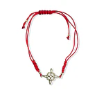 Pulsera Nudo De Bruja Plata Fina 925 Cordón Rojo Nudo Serpiente Ajustable  3