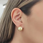 Aros Argolla Lisa Bombé Enchapado Oro 18K 5