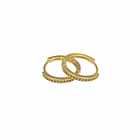 Aros Argolla Circón Cintillo Medio Enchapado Oro 18K 6