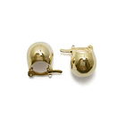 Aros Argolla Lisa Bombé Enchapado Oro 18K 3