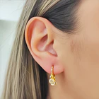 Aros Argolla 3 Circones Enchapado Oro 18K 5