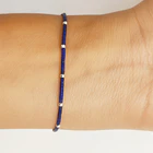 Pulsera Mostacilla Lapislázuli Plata Fina 925 2