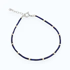 Pulsera Mostacilla Lapislázuli Plata Fina 925 4