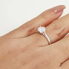 Anillo Solitario Ashna Plata Fina 925 4