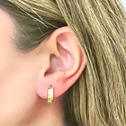 Aros Argolla Bisagra Tornillo Enchapado Oro 18K 2