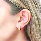 Aros Argolla Bisagra Bote Enchapado Oro 18K 2