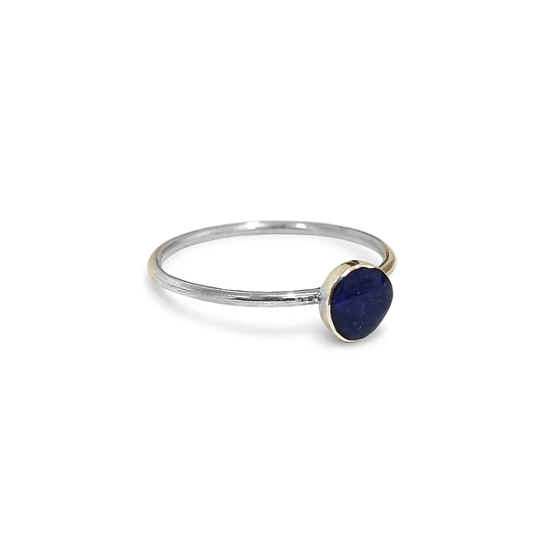 Anillo Lapislázuli Fino Redondo Plata Fina 925 3