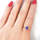 Anillo Lapislázuli Fino Ovalado Plata Fina 925 2