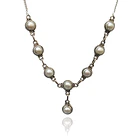 Collar Perla De Río Borde Plata Fina 925  1