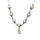 Collar Perla De Río Borde Plata Fina 925  3