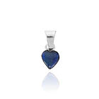 Colgante Corazón 7mm Lapislázuli Plata Fina 950 1