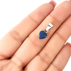 Colgante Corazón 7mm Lapislázuli Plata Fina 950 2